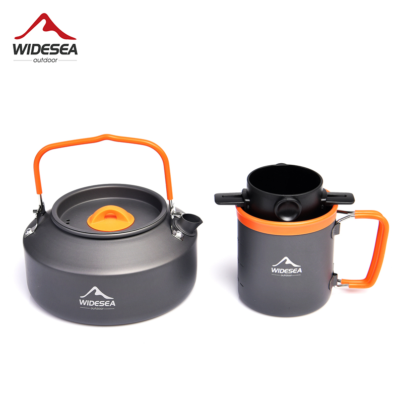 Coffee Equipment Filter - Widesea Campingกาแฟชุดเครื่องครัวกลางแจ้งชุดอุปกรณ์แก้วกาต้มน้ำหม้อทำอาหารกาน้ำชากรองแร็คถ้วยหม้อการท่องเที่ยว