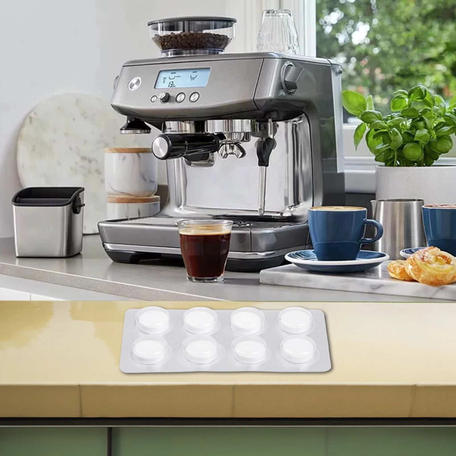 Coffee Equipment Maintenance - การบำรุงรักษาอุปกรณ์กาแฟตามภาพที่แสดง การทำความสะอาดเครื่องชงกาแฟ ตัวเลือก 8 และ 16