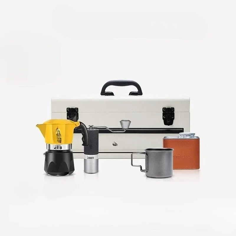 Coffee Equipment Gift - ชุดกาแฟสำหรับแคมป์ปิ้ง กล่องโมคค่าพอต ชุดของขวัญสำหรับกิจกรรมกลางแจ้ง อุปกรณ์แคมป์ปิ้งครบชุด