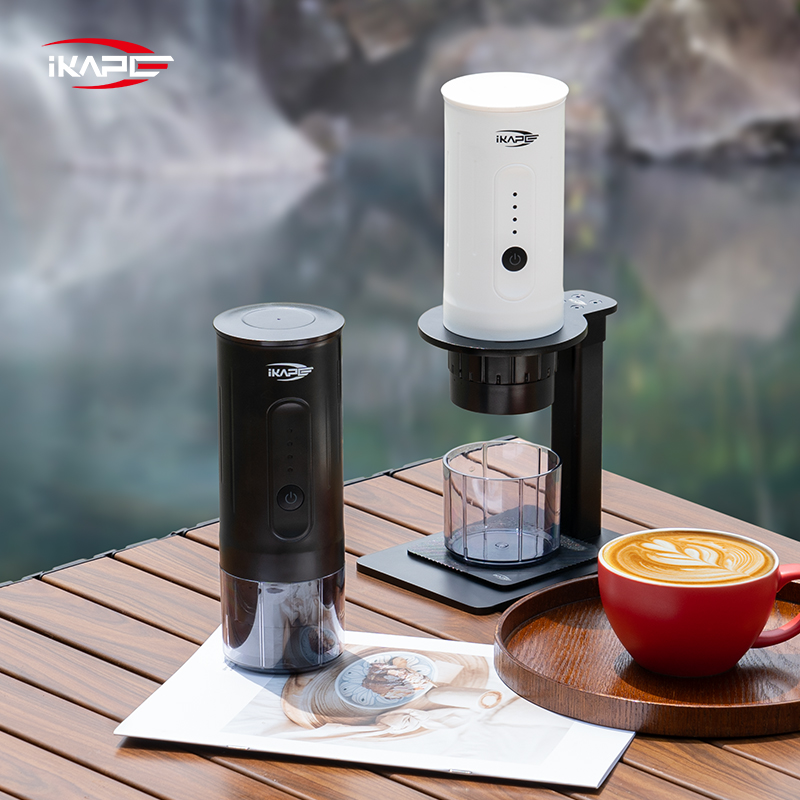 Coffee Equipment For Sale - IKAPE เครื่องชงกาแฟแบบพกพาคาโป้ K1/กาแฟแคปซูล 2-in-1 เอสเพรสโซไร้สายไฟฟ้าแบบพกพา/สำหรับบ้าน/รถยนต์/แคมป์ปิ้งกลางแจ้ง/การเดินทาง