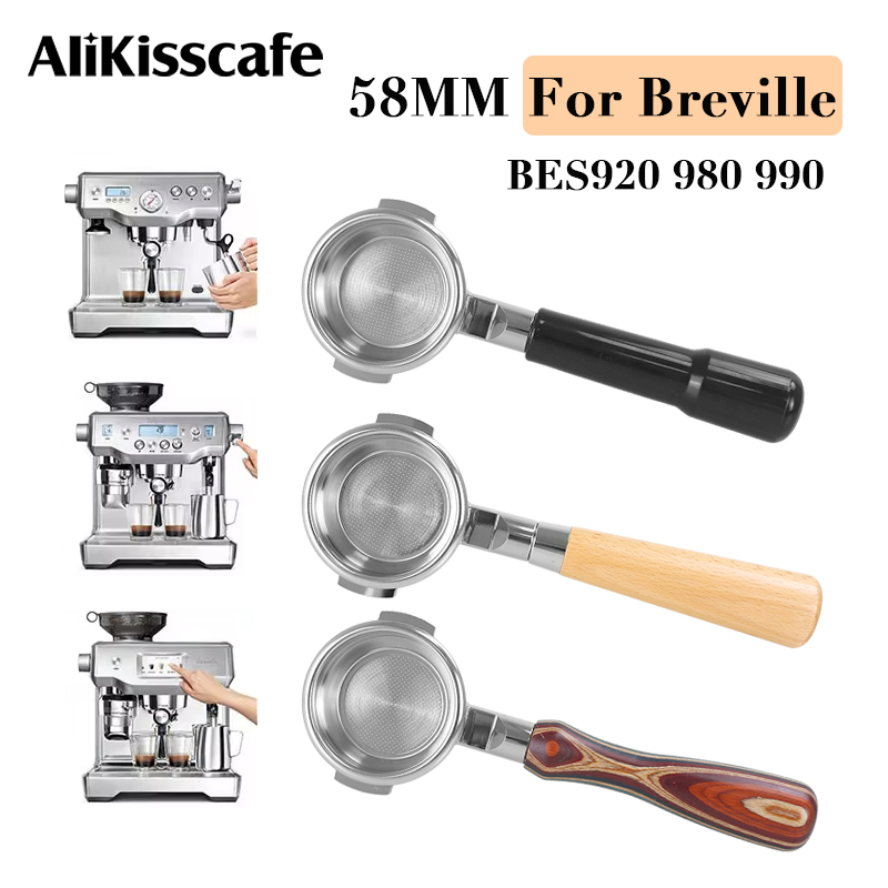 Coffee Equipment For Sale - เครื่องชงกาแฟขนาด58มม. สำหรับ Breville BES920 990 980พร้อมอุปกรณ์เสริมสำหรับชงกาแฟ