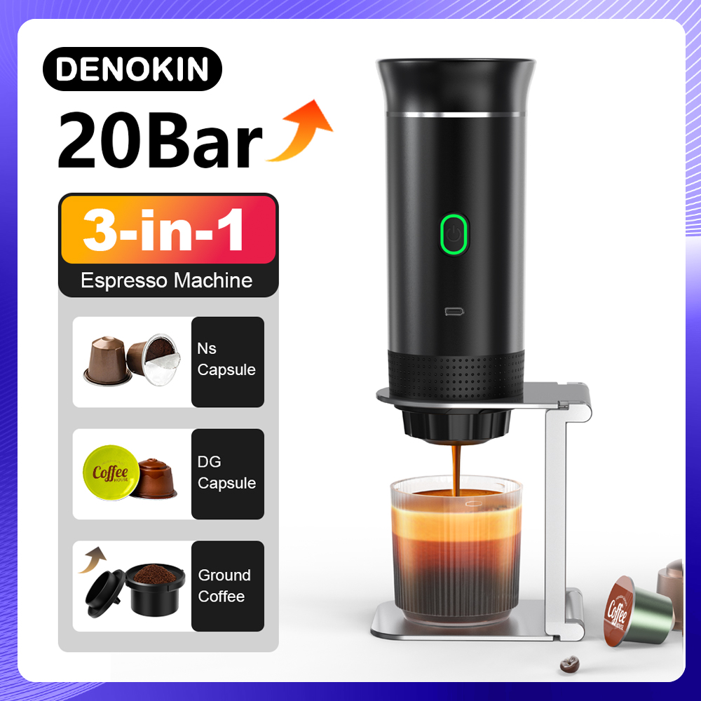 Coffee Equipment For Sale - ไร้สายไฟฟ้าแบบพกพาเครื่องชงกาแฟเอสเปรสโซสําหรับรถยนต์และบ้าน Camping เครื่องชงกาแฟ 3-in-1 แคปซูลผงเครื่องชงกาแฟท่องเที่ยว