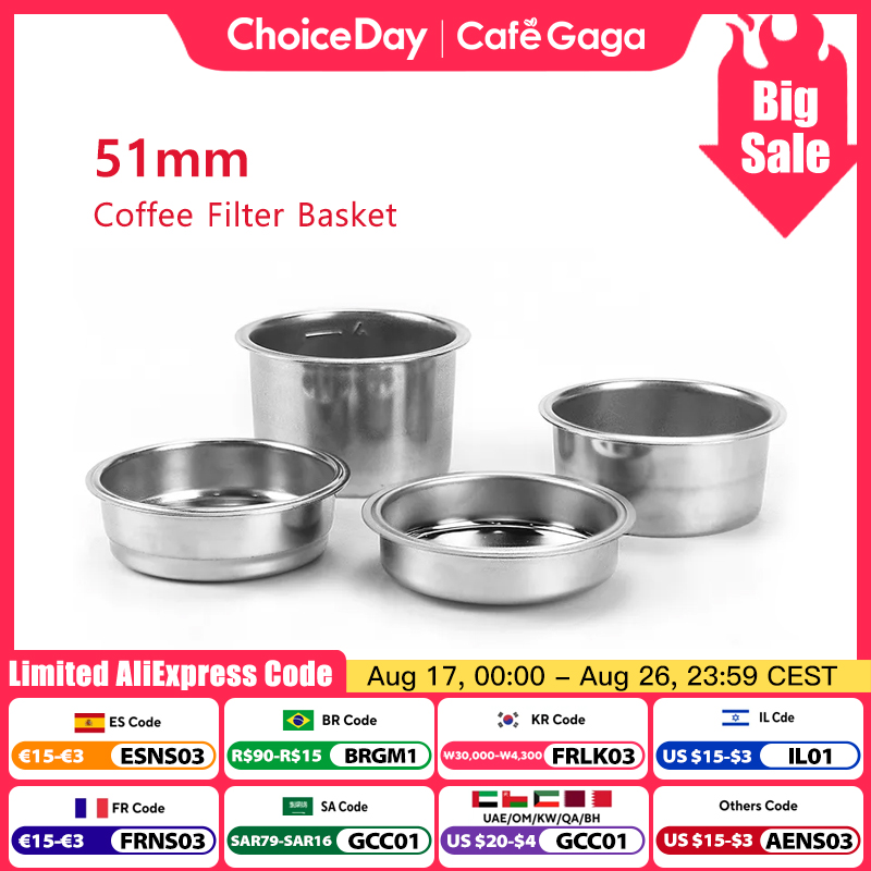 Coffee Equipment For Sale - 51 มม.ตะกร้ากรองกาแฟสําหรับDelonghi EC680 EC685 เปลี่ยนสแตนเลสสําหรับBottomless Portafilter