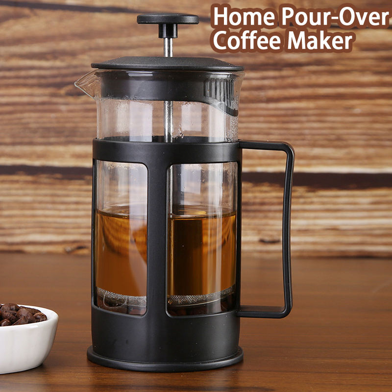 Coffee Equipment Pour Over - ตัวกรองสแตนเลส เครื่องชงกาแฟ/ชาแบบเทเองที่บ้าน ทำจากแก้วทนความร้อน