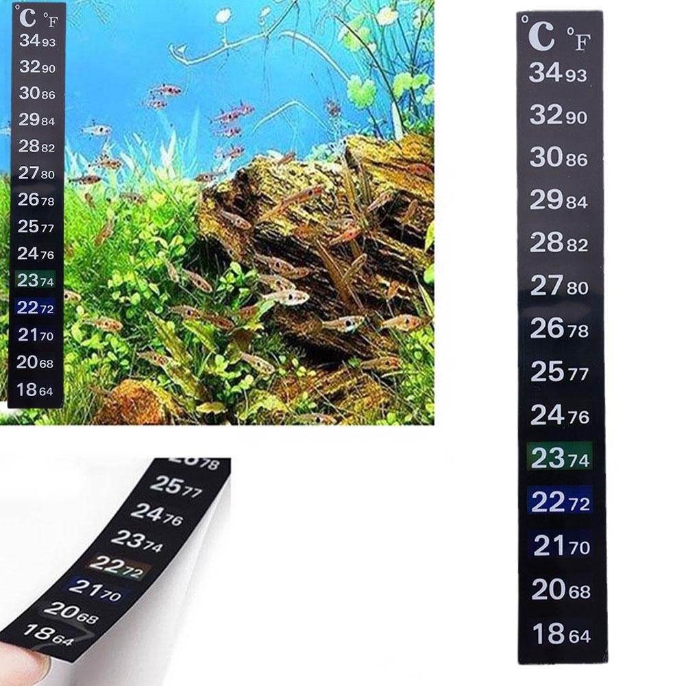 Temperature Strip Thermometer - Digital Aquarium Home Stick-on เครื่องวัดอุณหภูมิถังปลา Strip