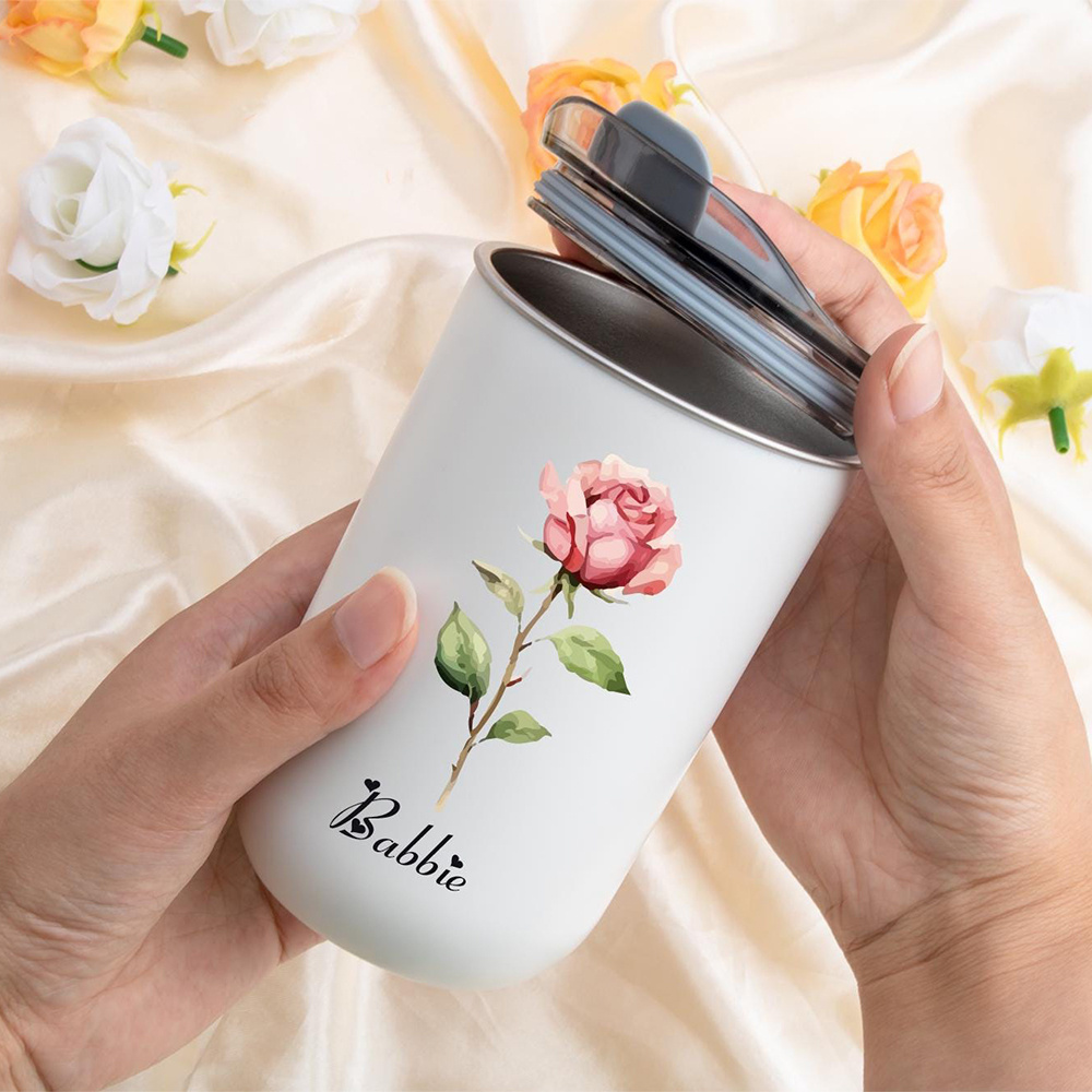 แก้วสแตนเลสลายดอกคาร์เนชั่นแบบ - Coffee Equipment Gift บทวิจารณ์และราคา