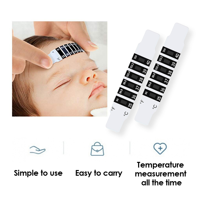 5pcs เด็กหน้าผากอุณหภูมิวัดสติ - Temperature Strip Thermometer บทวิจารณ์และราคา