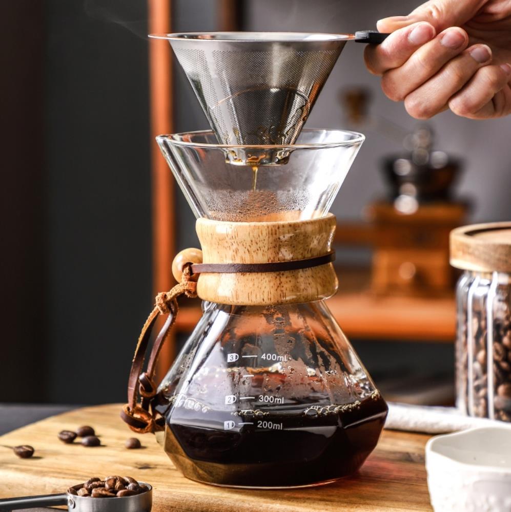 กาต้มกาแฟแก้วพร้อมที่กรองสแตนเ - Coffee Equipment Pour Over บทวิจารณ์และราคา