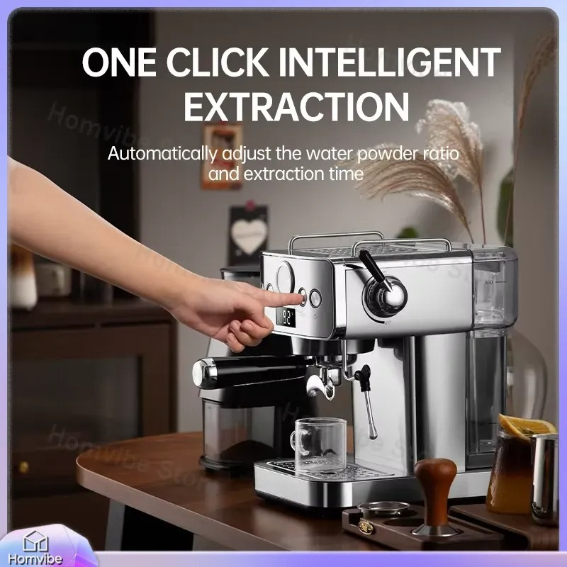 เครื่องชงกาแฟเอสเพรสโซแบบกึ่งอ - Pressure Gauge Espresso บทวิจารณ์และราคา