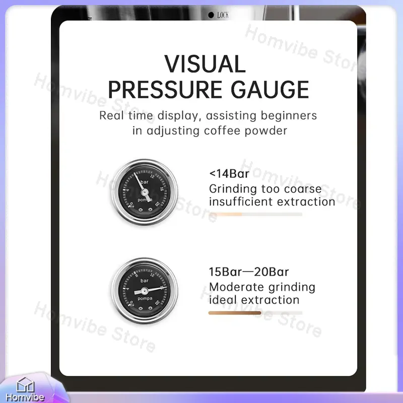 เครื่องชงกาแฟเอสเพรสโซแบบกึ่งอ - Pressure Gauge Espresso บทวิจารณ์และราคา