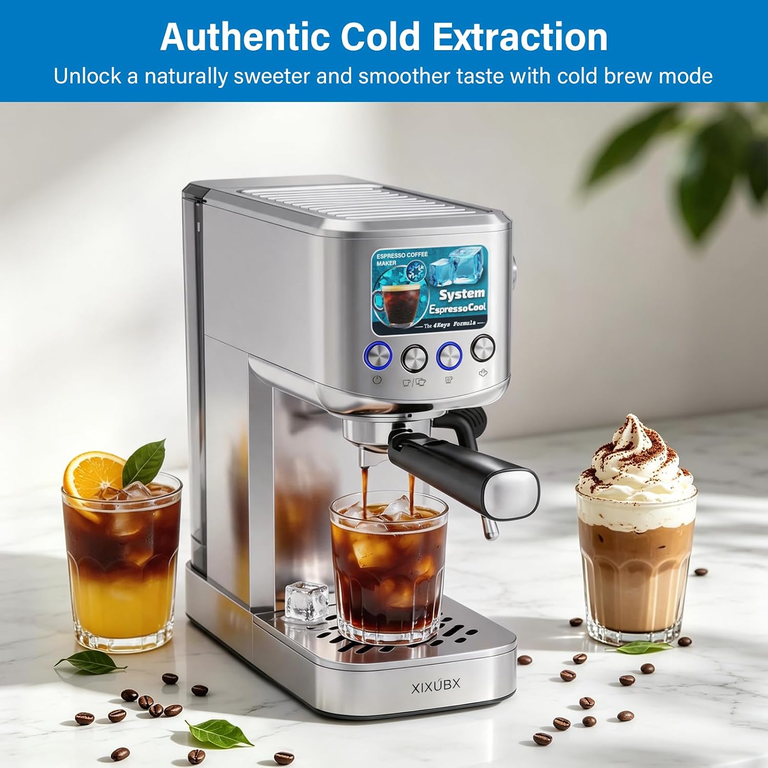 เครื่องชงกาแฟโคลด์บรูพร้อมเครื - Pressure Gauge Espresso บทวิจารณ์และราคา