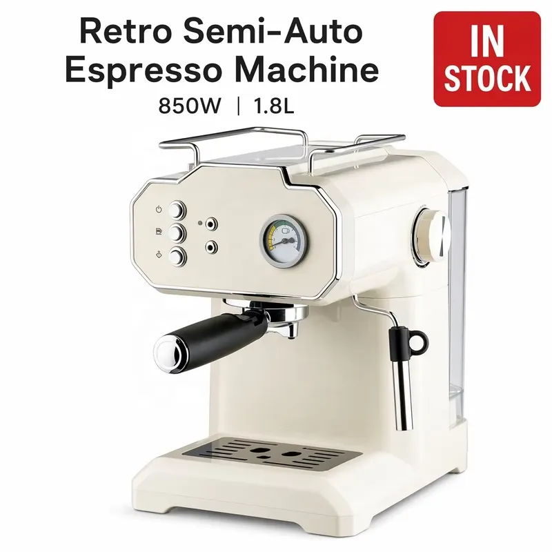 เครื่องชงกาแฟเอสเพรสโซ่กึ่งอัต - Pressure Gauge Espresso บทวิจารณ์และราคา