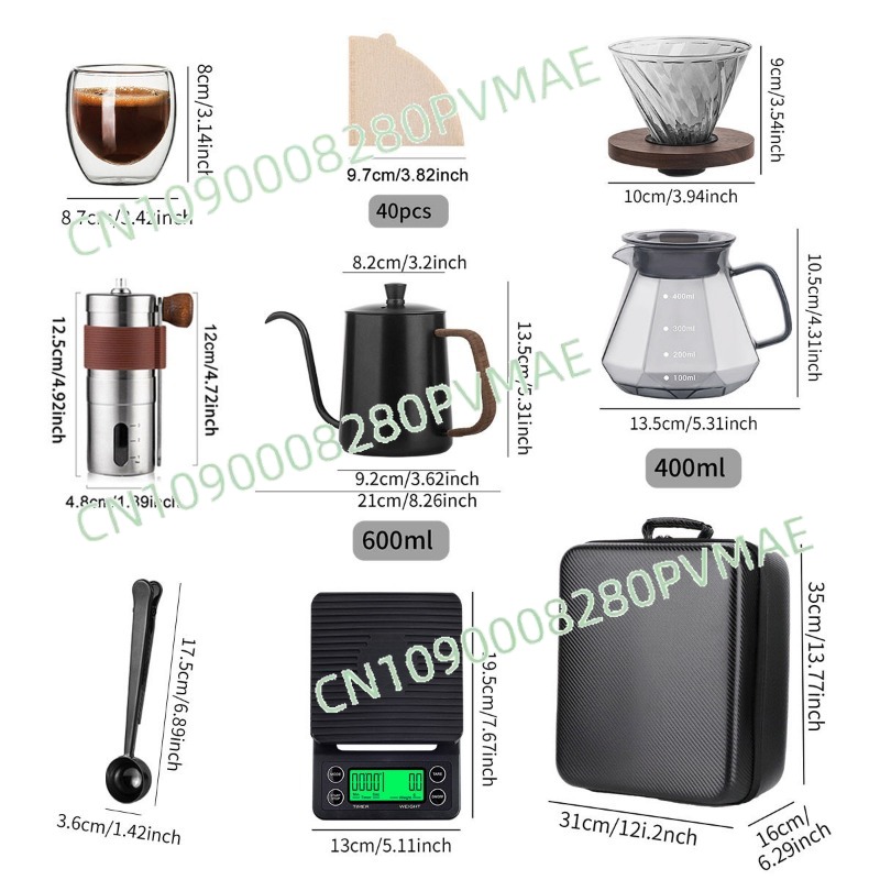 ชุดกาแฟดริปแบบพกพา สำหรับตั้งแ - Coffee Equipment Gift บทวิจารณ์และราคา