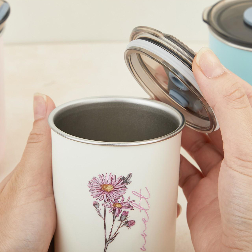 แก้วสแตนเลสลายดอกไม้สำหรับวันเ - Coffee Equipment Gift บทวิจารณ์และราคา